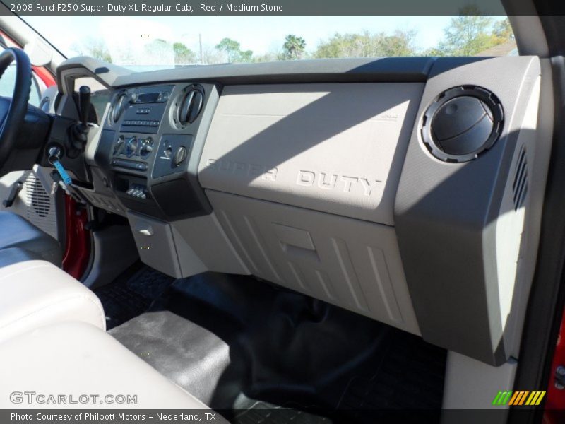 Red / Medium Stone 2008 Ford F250 Super Duty XL Regular Cab
