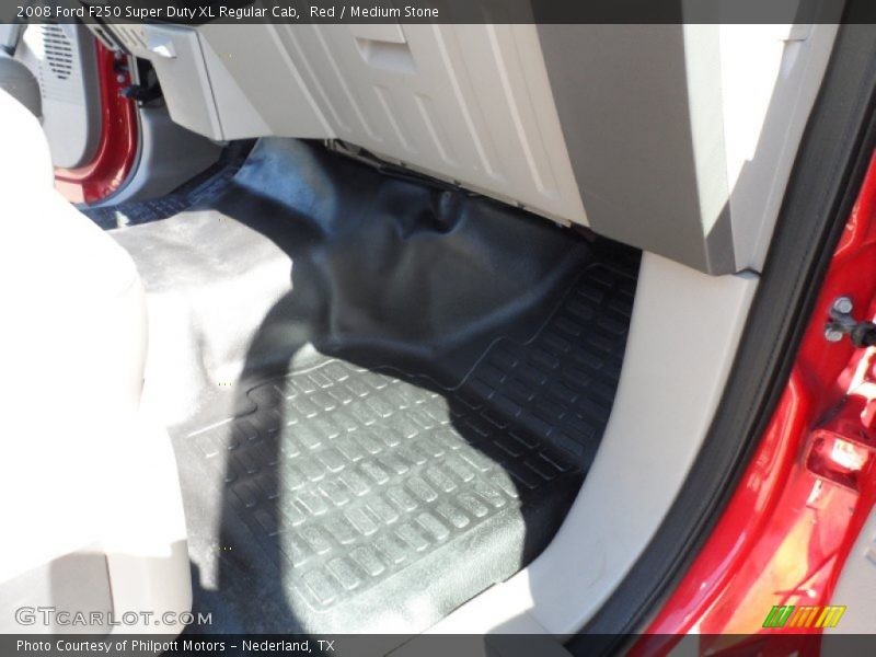 Red / Medium Stone 2008 Ford F250 Super Duty XL Regular Cab