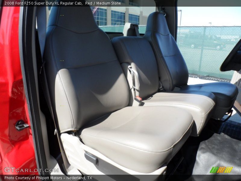 Red / Medium Stone 2008 Ford F250 Super Duty XL Regular Cab