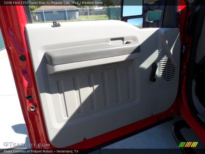 Red / Medium Stone 2008 Ford F250 Super Duty XL Regular Cab