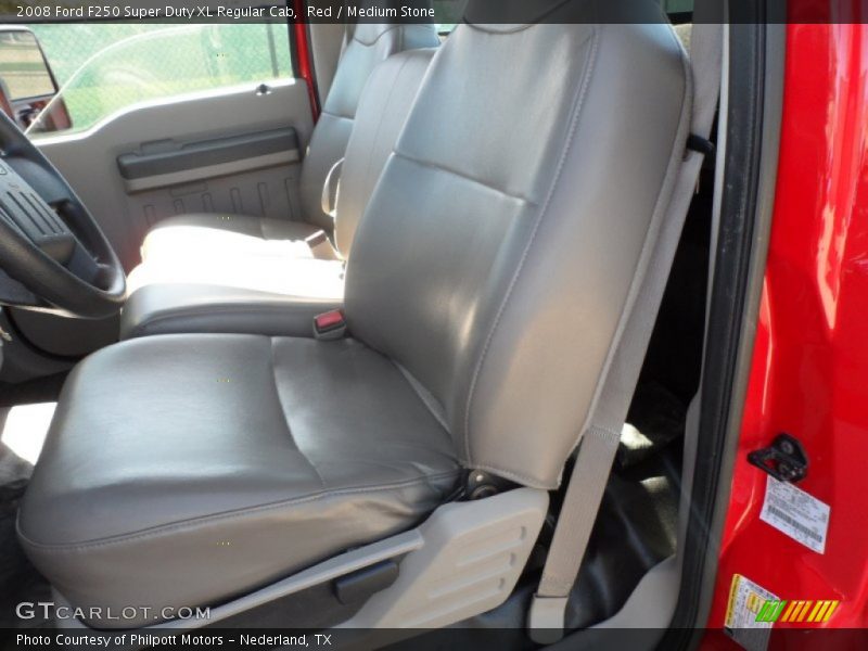 Red / Medium Stone 2008 Ford F250 Super Duty XL Regular Cab