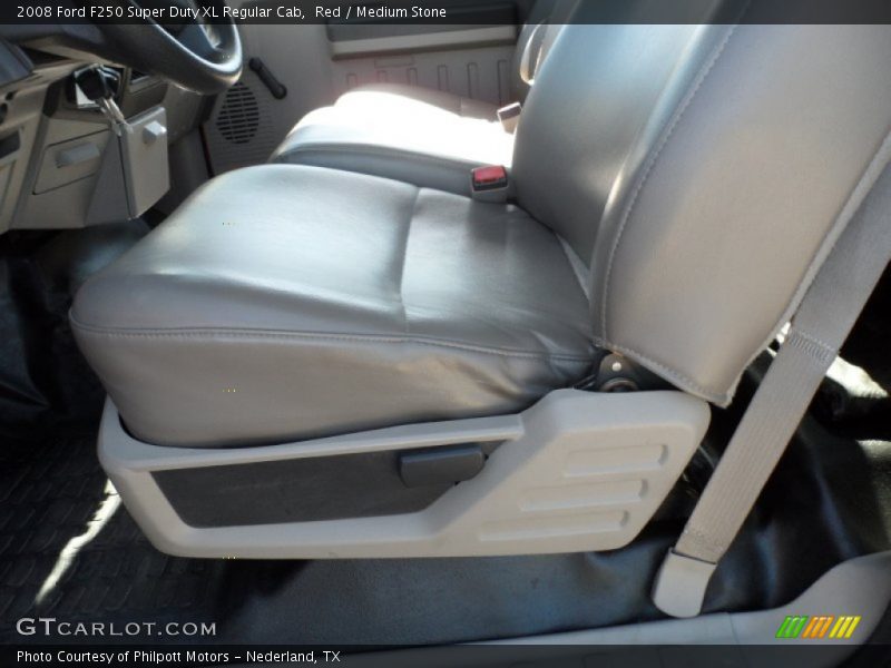 Red / Medium Stone 2008 Ford F250 Super Duty XL Regular Cab