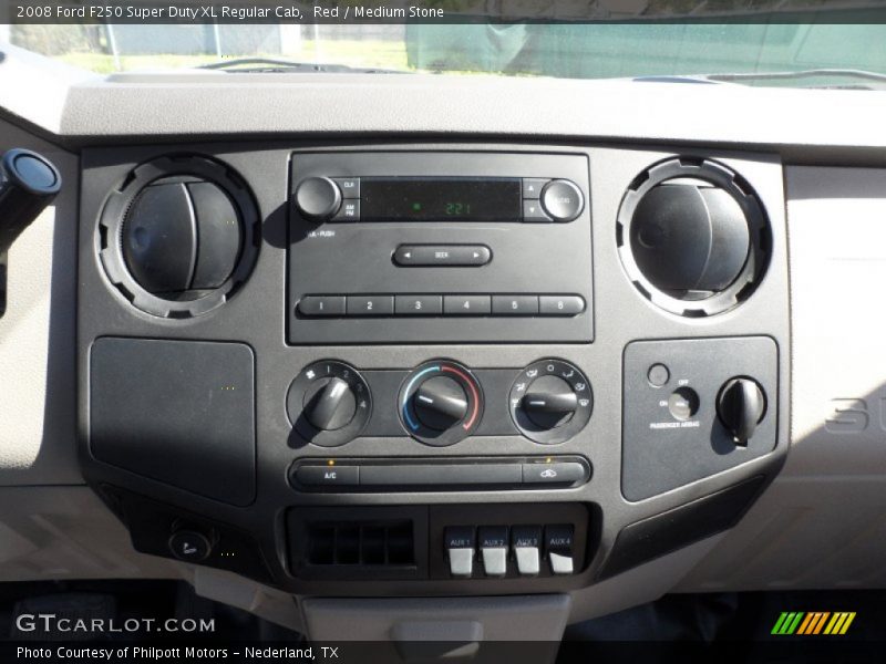 Red / Medium Stone 2008 Ford F250 Super Duty XL Regular Cab