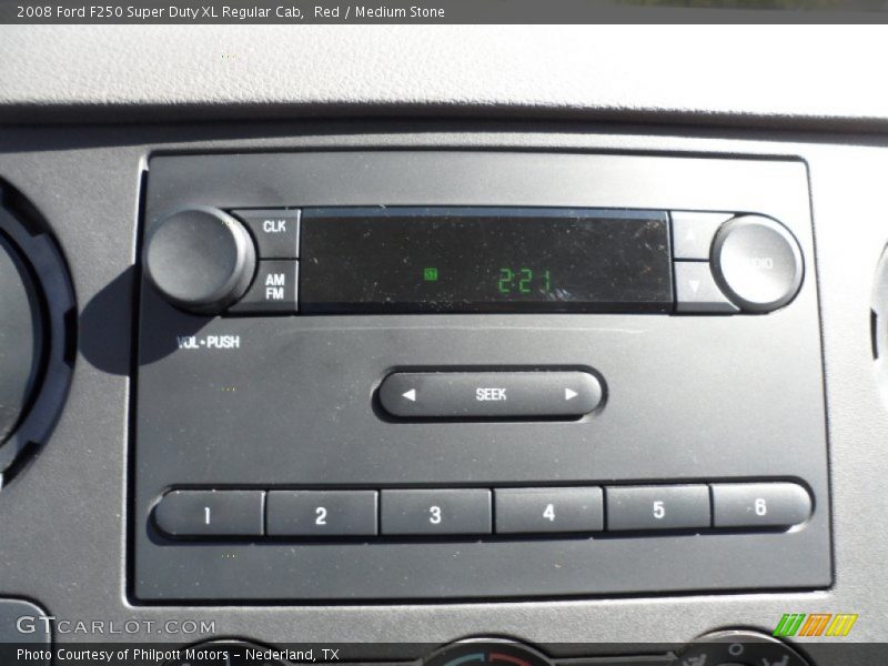 Red / Medium Stone 2008 Ford F250 Super Duty XL Regular Cab