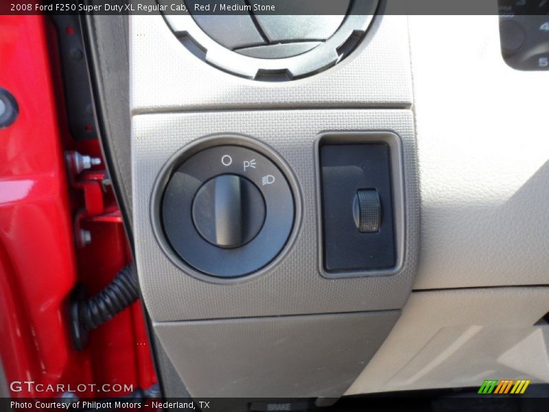 Red / Medium Stone 2008 Ford F250 Super Duty XL Regular Cab