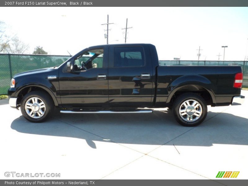 Black / Black 2007 Ford F150 Lariat SuperCrew