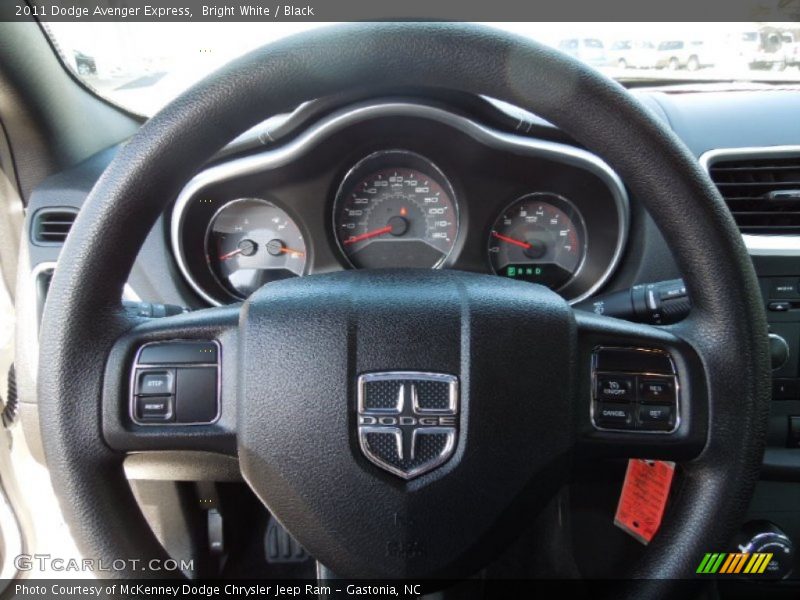 Bright White / Black 2011 Dodge Avenger Express