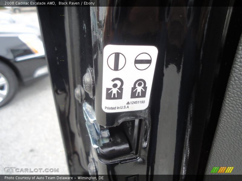 Black Raven / Ebony 2008 Cadillac Escalade AWD