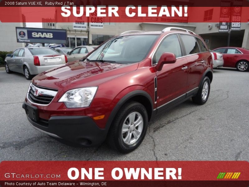 Ruby Red / Tan 2008 Saturn VUE XE