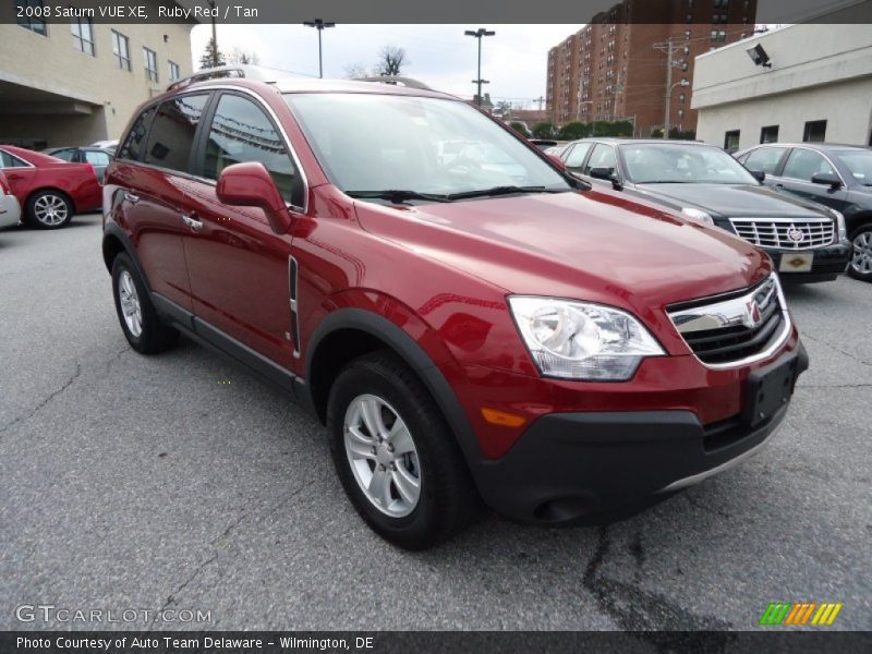 Ruby Red / Tan 2008 Saturn VUE XE