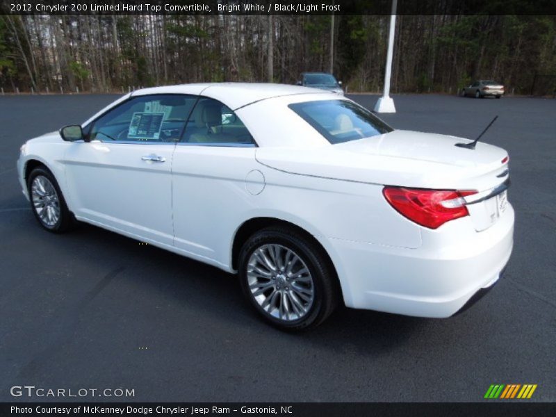 Bright White / Black/Light Frost 2012 Chrysler 200 Limited Hard Top Convertible