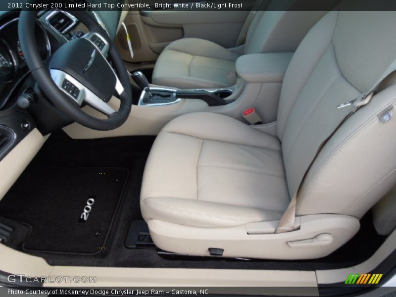 Bright White / Black/Light Frost 2012 Chrysler 200 Limited Hard Top Convertible