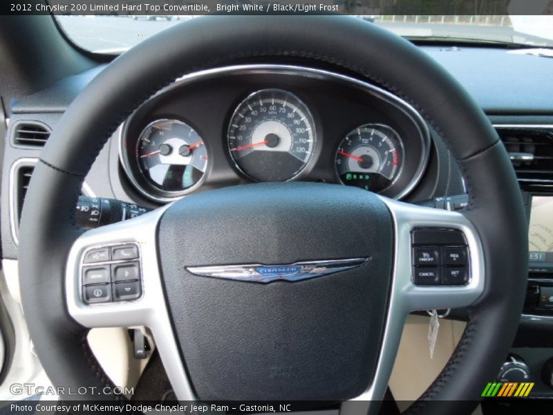 Bright White / Black/Light Frost 2012 Chrysler 200 Limited Hard Top Convertible
