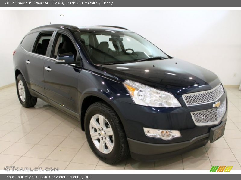 Dark Blue Metallic / Ebony 2012 Chevrolet Traverse LT AWD