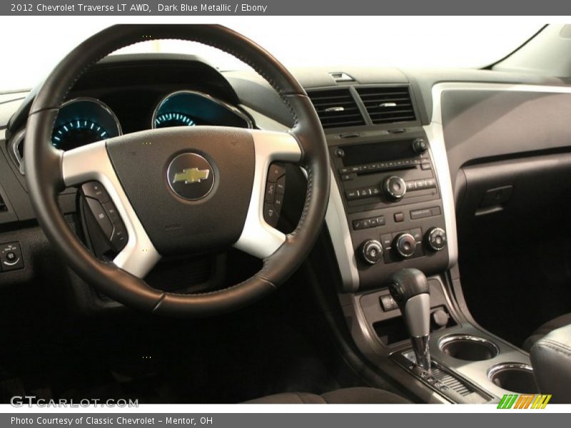 Dark Blue Metallic / Ebony 2012 Chevrolet Traverse LT AWD