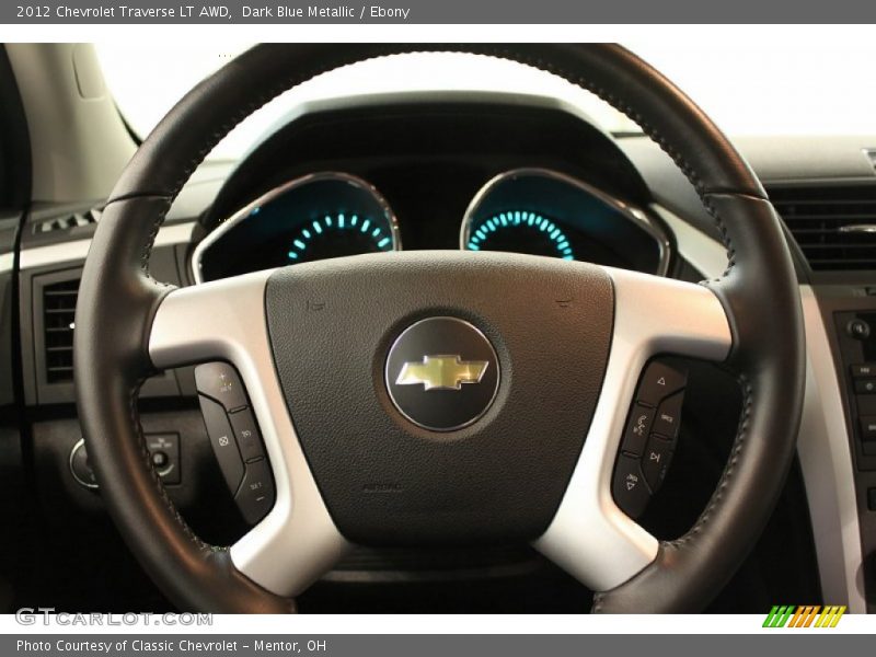 Dark Blue Metallic / Ebony 2012 Chevrolet Traverse LT AWD