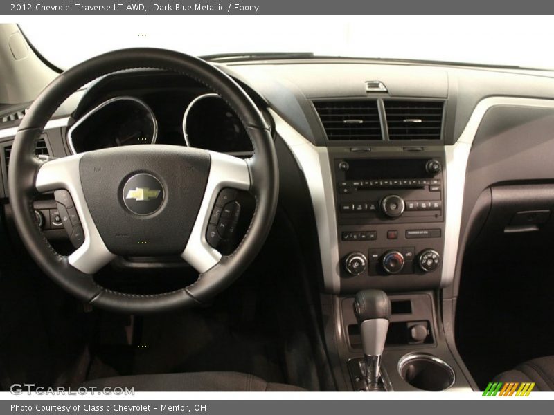 Dark Blue Metallic / Ebony 2012 Chevrolet Traverse LT AWD