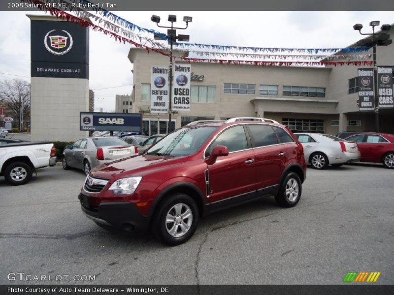 Ruby Red / Tan 2008 Saturn VUE XE