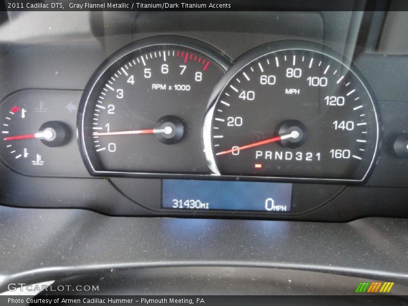 Gray Flannel Metallic / Titanium/Dark Titanium Accents 2011 Cadillac DTS