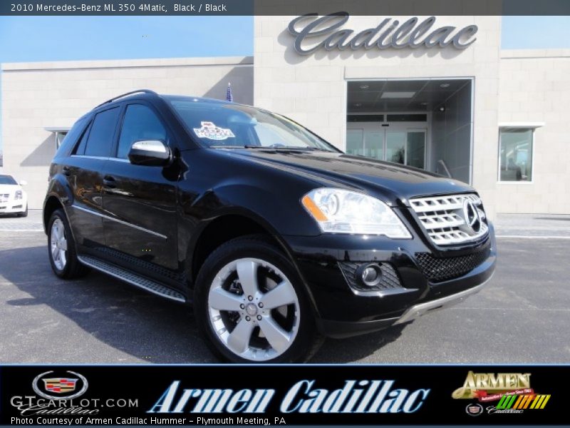 Black / Black 2010 Mercedes-Benz ML 350 4Matic