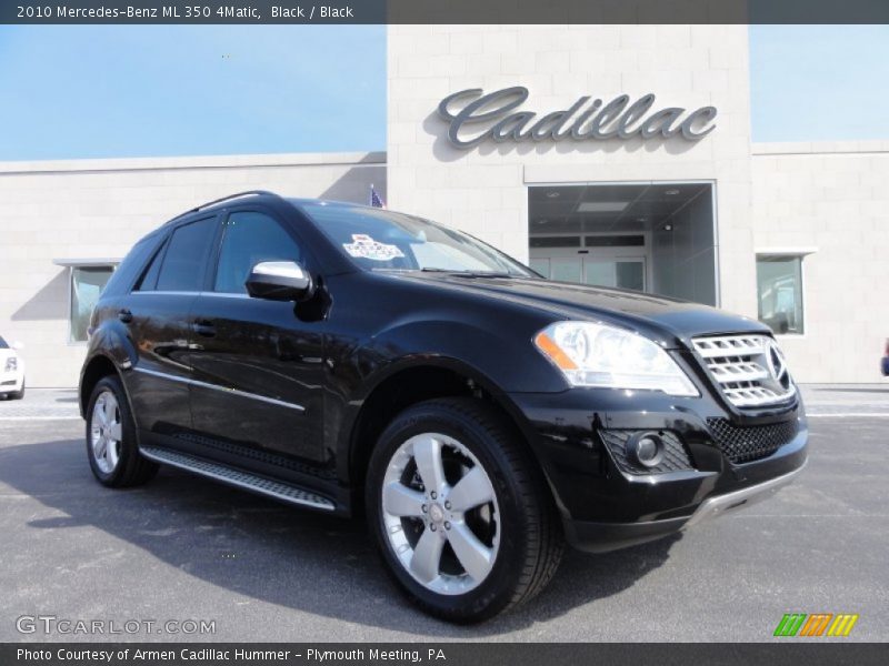 Black / Black 2010 Mercedes-Benz ML 350 4Matic