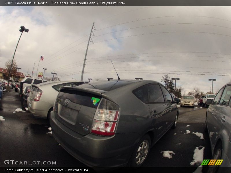 Tideland Gray Green Pearl / Gray/Burgundy 2005 Toyota Prius Hybrid