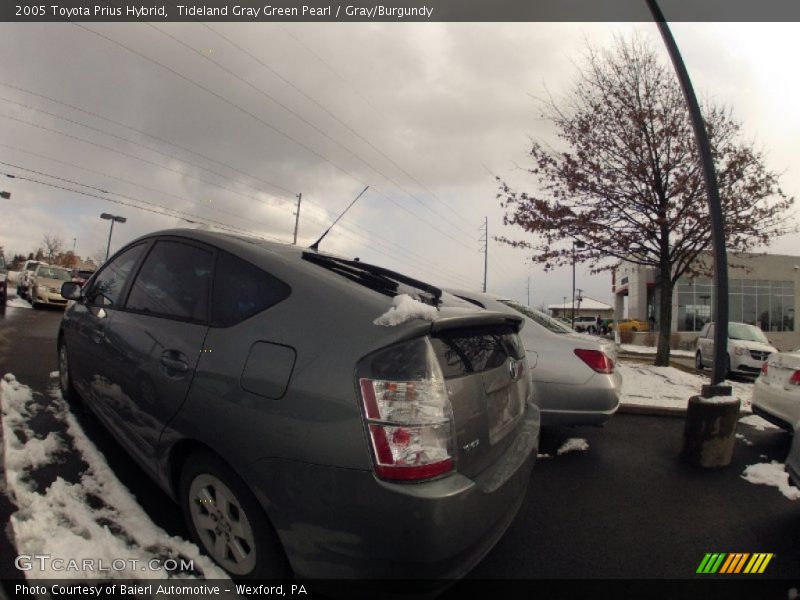 Tideland Gray Green Pearl / Gray/Burgundy 2005 Toyota Prius Hybrid