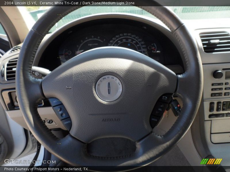 Ceramic White Tri-Coat / Dark Stone/Medium Light Stone 2004 Lincoln LS V6