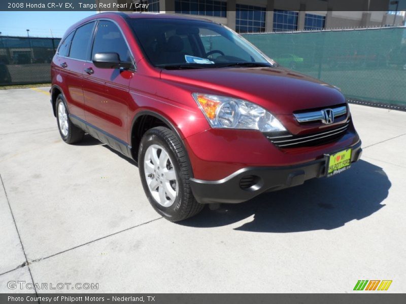 Tango Red Pearl / Gray 2008 Honda CR-V EX