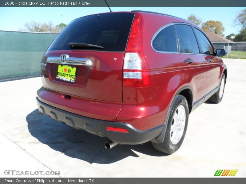 Tango Red Pearl / Gray 2008 Honda CR-V EX