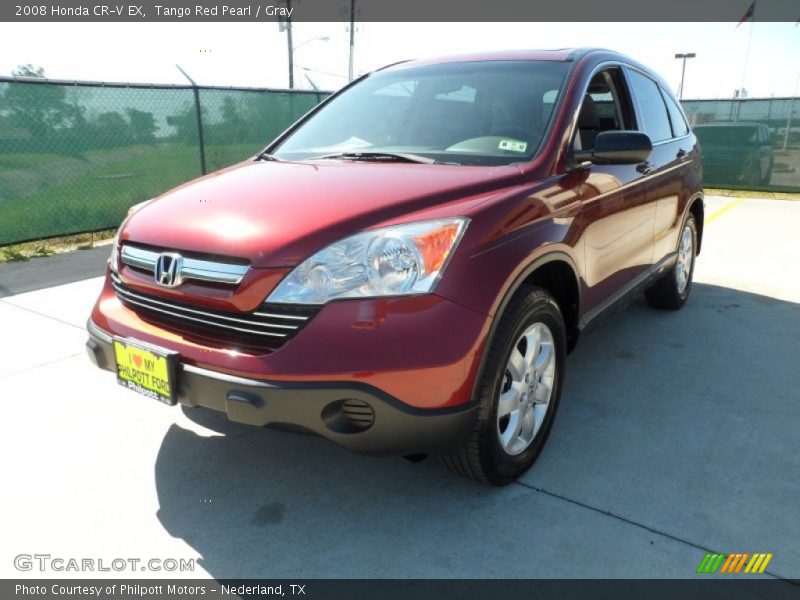 Tango Red Pearl / Gray 2008 Honda CR-V EX