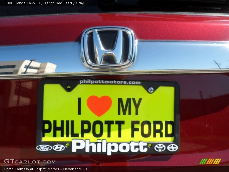 Tango Red Pearl / Gray 2008 Honda CR-V EX