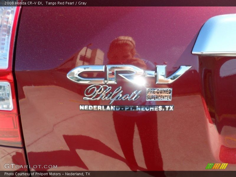 Tango Red Pearl / Gray 2008 Honda CR-V EX