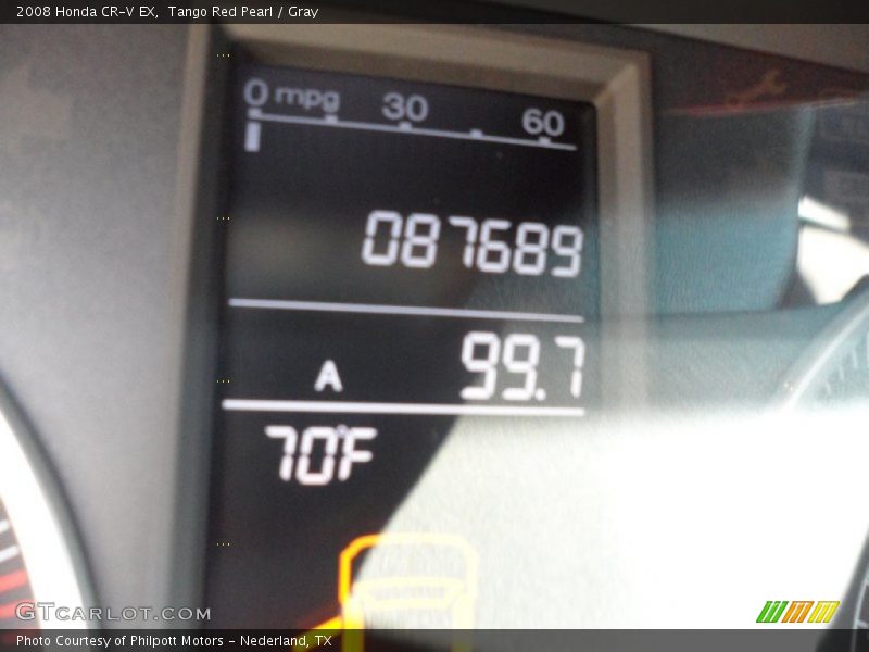 Tango Red Pearl / Gray 2008 Honda CR-V EX