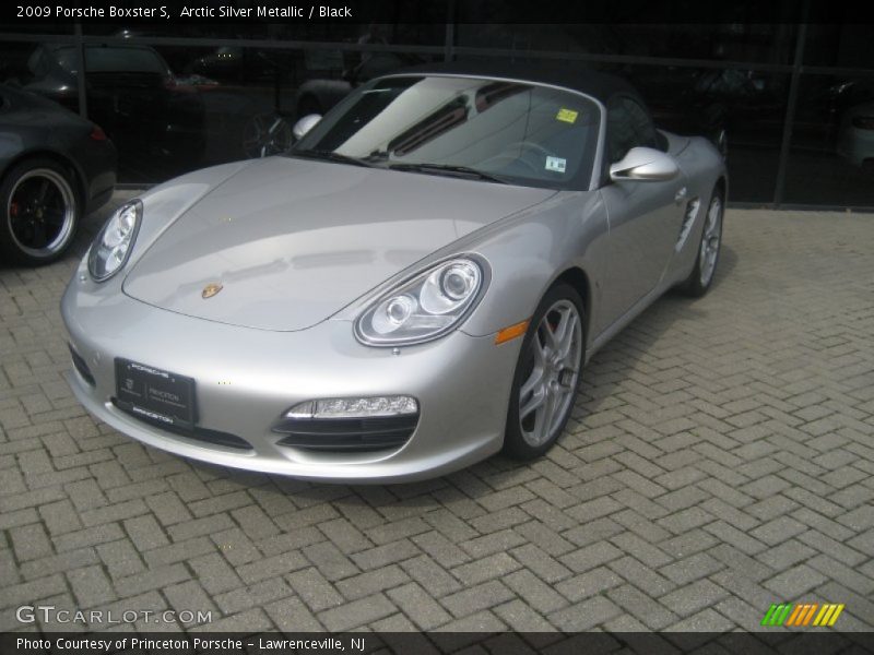 Arctic Silver Metallic / Black 2009 Porsche Boxster S