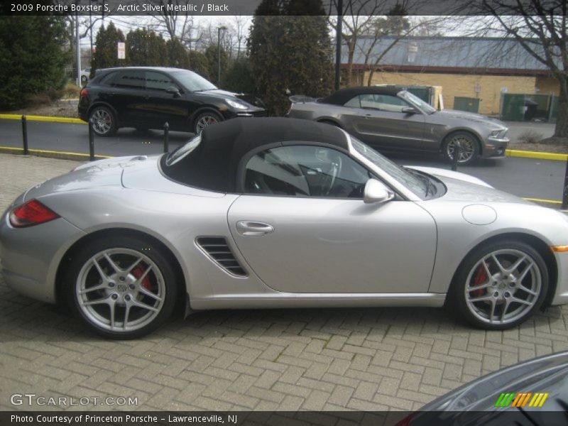 Arctic Silver Metallic / Black 2009 Porsche Boxster S