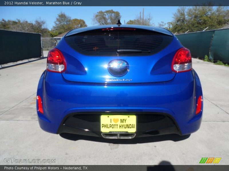 Marathon Blue / Gray 2012 Hyundai Veloster