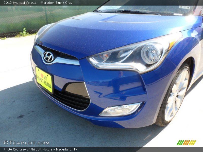 Marathon Blue / Gray 2012 Hyundai Veloster