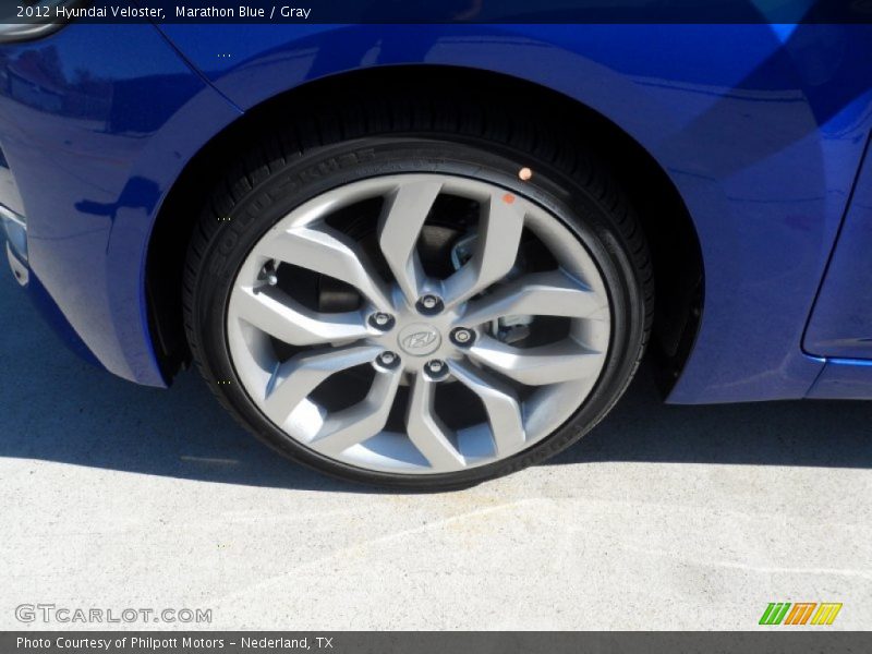 Marathon Blue / Gray 2012 Hyundai Veloster