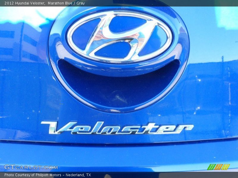 Marathon Blue / Gray 2012 Hyundai Veloster