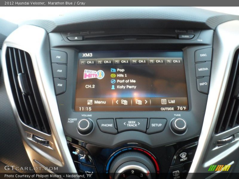 Controls of 2012 Veloster 