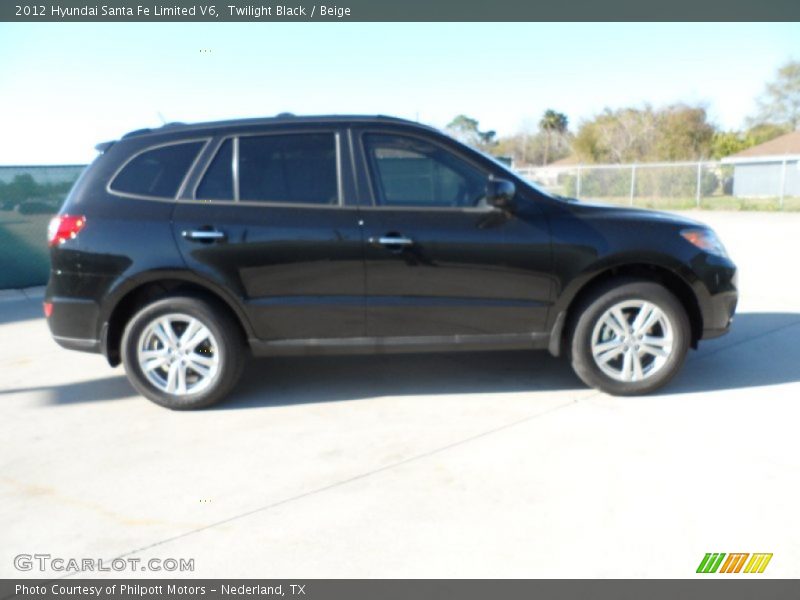 Twilight Black / Beige 2012 Hyundai Santa Fe Limited V6