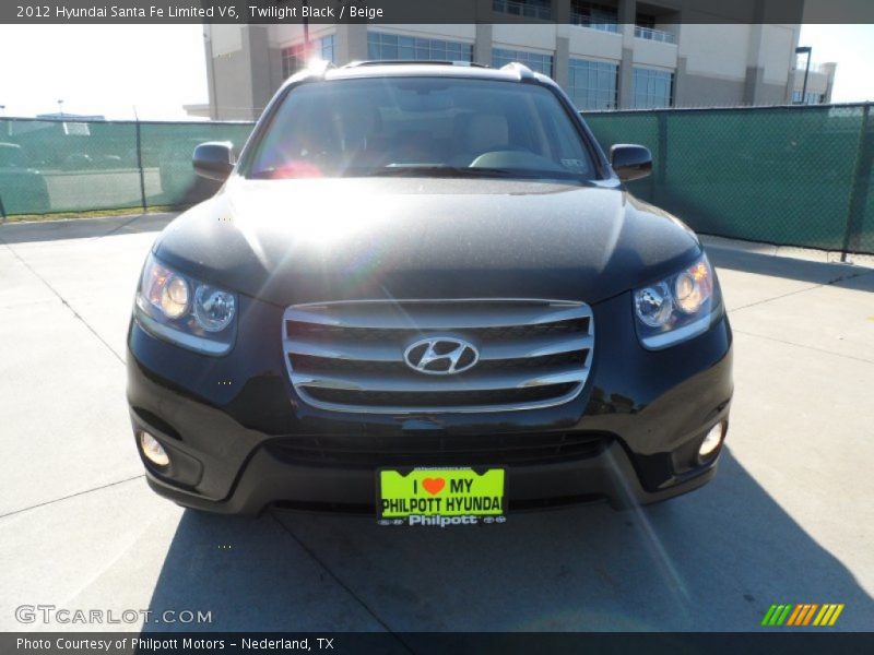Twilight Black / Beige 2012 Hyundai Santa Fe Limited V6