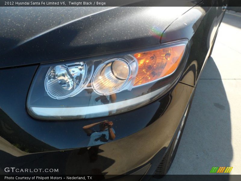 Twilight Black / Beige 2012 Hyundai Santa Fe Limited V6