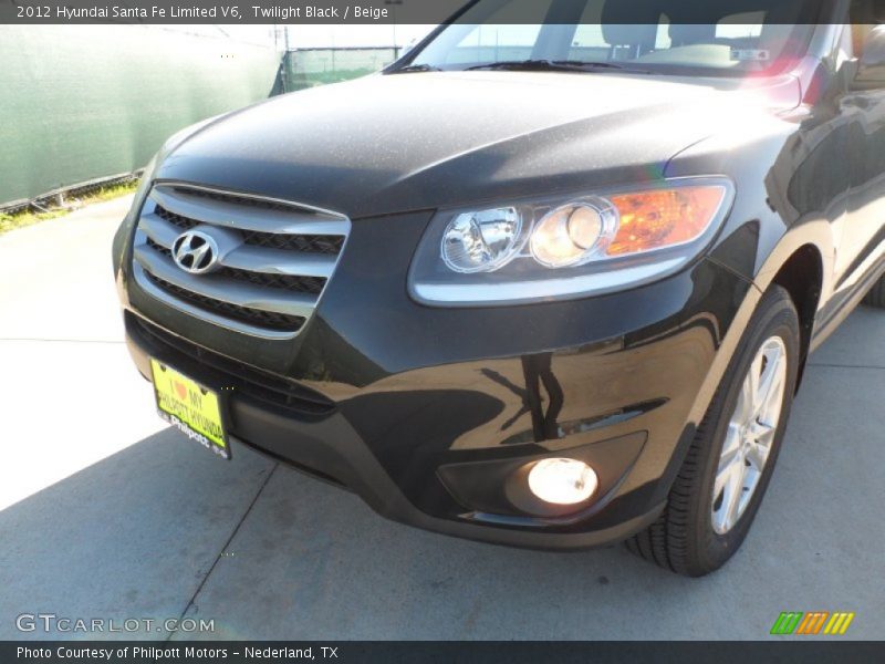 Twilight Black / Beige 2012 Hyundai Santa Fe Limited V6