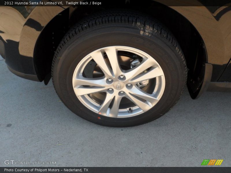 Twilight Black / Beige 2012 Hyundai Santa Fe Limited V6