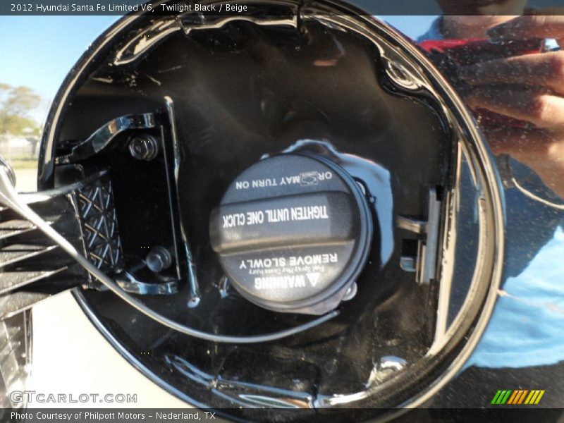 Twilight Black / Beige 2012 Hyundai Santa Fe Limited V6