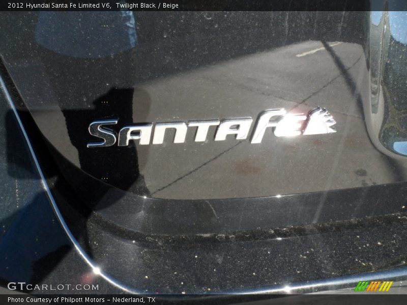 Twilight Black / Beige 2012 Hyundai Santa Fe Limited V6
