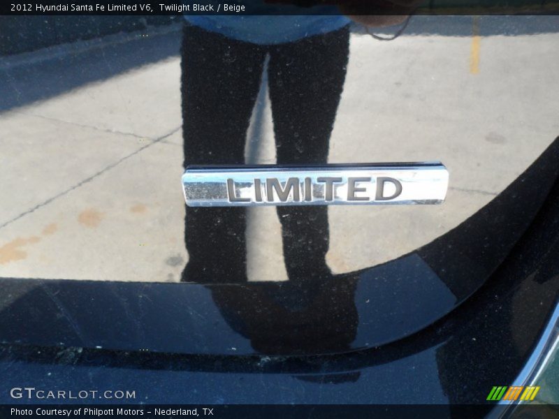 Twilight Black / Beige 2012 Hyundai Santa Fe Limited V6