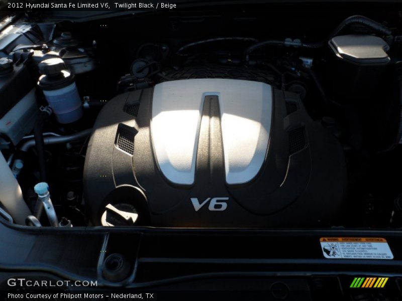 Twilight Black / Beige 2012 Hyundai Santa Fe Limited V6
